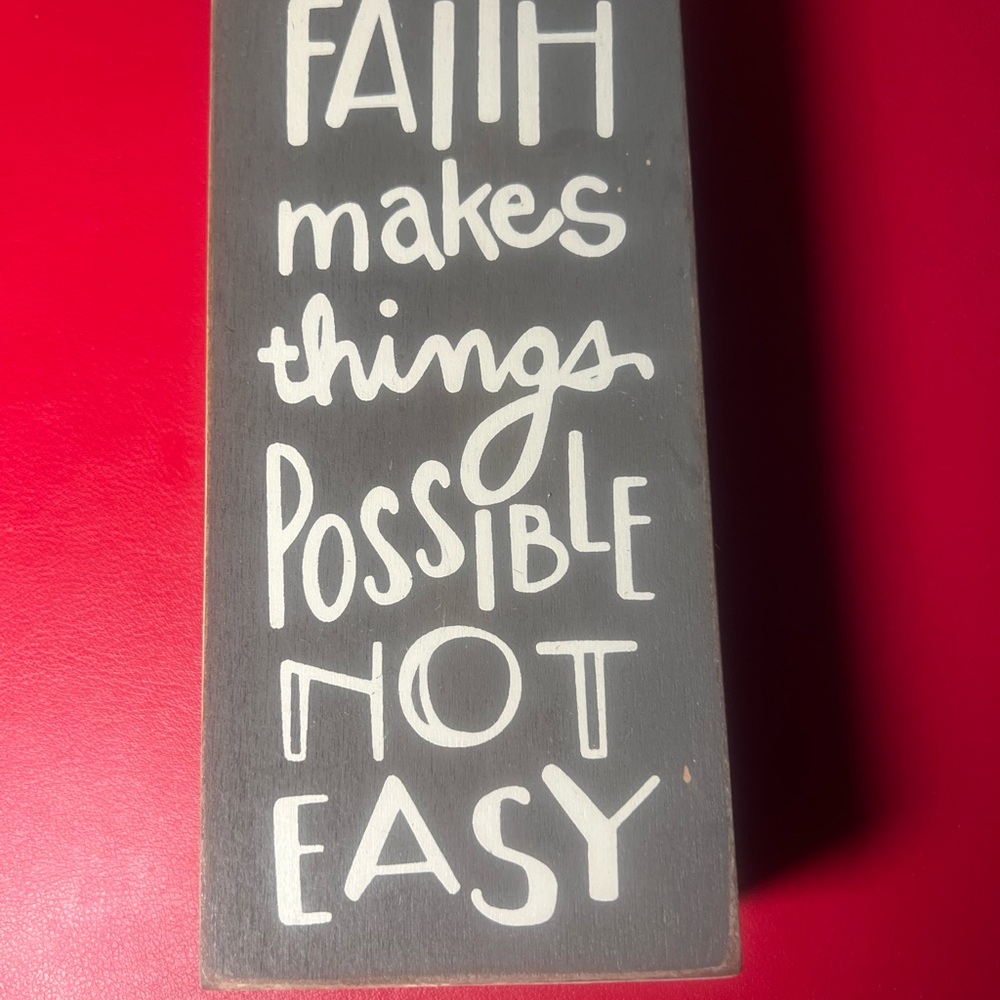 Gray and White Inspirational Wall Sign